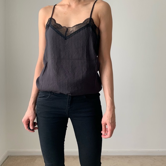 FRENCH LACE DETAIL CAMI - RACER BACK TOP - Picture 6 of 7